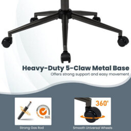 Ergonomic Office Chair Flax Fabric Computer Desk Chair - thumbnail 5