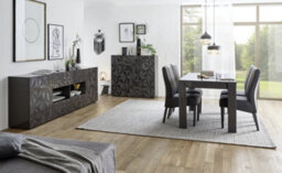 FurniComp LTD Furnicomp Evora 2 Door 2 Drawer Grey Gloss Sideboard - thumbnail 4