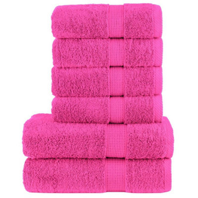 Berkfield 6 Piece Premium Towel Set Solund Pink 600 Gsm - image 1