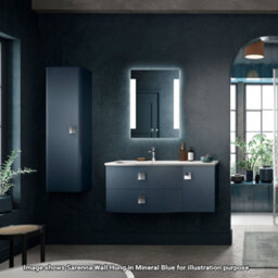 Hudson Reed Sarenna Wall Hung 2 Drawer Vanity Unit & Polymarble Basin, Dove Grey Matt, 712 X 504 X 448mm - thumbnail 2