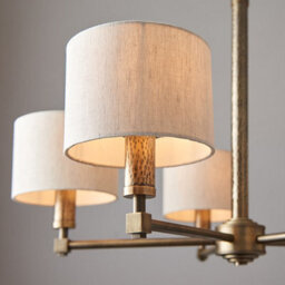 Luminosa Lighting Luminosa Indara 5 Light Multi Arm Pendant Aged Bronze, Aged Hammered Bronze Plate, E14 - thumbnail 2