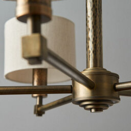 Luminosa Lighting Luminosa Indara 5 Light Multi Arm Pendant Aged Bronze, Aged Hammered Bronze Plate, E14 - thumbnail 3