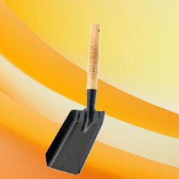 Almineez 12L Steel Ash Bucket With Lid Wooden Handle, Shovel And Brush Fireside Fireplace - thumbnail 2