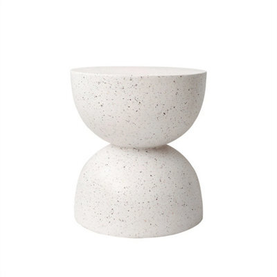Outdoor Concrete Side Table Scandinavian Minimalist Accent - image 1