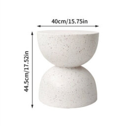 Outdoor Concrete Side Table Scandinavian Minimalist Accent - thumbnail 2