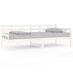 Berkfield Day Bed White Solid Wood Pine 90X200 Cm - thumbnail 2