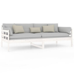 Berkfield Day Bed White Solid Wood Pine 90X200 Cm - thumbnail 5