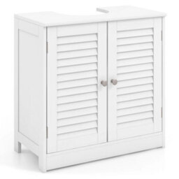 Under Sink Cabinet Freestanding Bathroom Vanity Cabinet Shutter Doors - thumbnail 1