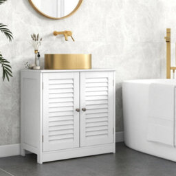 Under Sink Cabinet Freestanding Bathroom Vanity Cabinet Shutter Doors - thumbnail 5