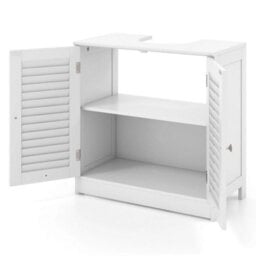 Under Sink Cabinet Freestanding Bathroom Vanity Cabinet Shutter Doors - thumbnail 4