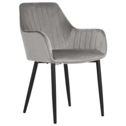 Beliani Set Of 2 Dining Chairs Wellston Velvet Dark Grey - thumbnail 4