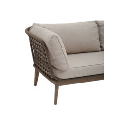 Orsina Three Seat Sofa, Rattan Outdoor Sofa, Long Lasting Rattan Lounge Sofa For Living Room With Grey Cushioning - thumbnail 6