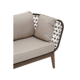 Orsina Three Seat Sofa, Rattan Outdoor Sofa, Long Lasting Rattan Lounge Sofa For Living Room With Grey Cushioning - thumbnail 7