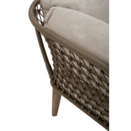 Orsina Three Seat Sofa, Rattan Outdoor Sofa, Long Lasting Rattan Lounge Sofa For Living Room With Grey Cushioning - thumbnail 9