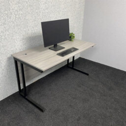 Kosy Koala Grey Office Desk With Sturdy Iron Legs Wooden Room Furniture For Home, Study And Office - thumbnail 3