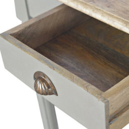 Wyld Haus Monteriggioni Hand-Painted Mango Wood Writing Desk With Drawer, Nordic Style - thumbnail 7