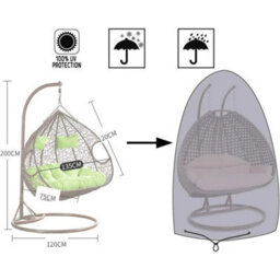 Cover Hanging Swing Single/double Egg Chair Cover Garden Patio Outdoor 210D - thumbnail 4