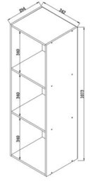 Vcm Cd / Dvd Media Shelf Platto White H. 107 X W. 34 X D. 30 Cm - thumbnail 5