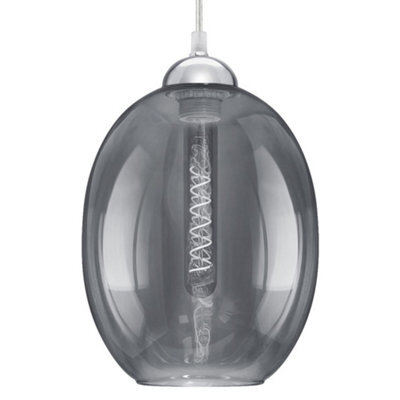 Long Life Lamps Company Modern Vintage Oval Glass Ceiling Pendant Light M0197 - image 1