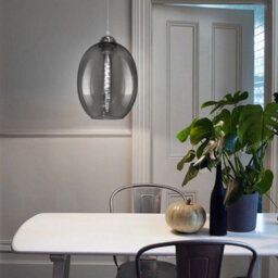 Long Life Lamps Company Modern Vintage Oval Glass Ceiling Pendant Light M0197 - thumbnail 7