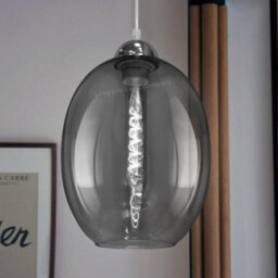 Long Life Lamps Company Modern Vintage Oval Glass Ceiling Pendant Light M0197 - thumbnail 6