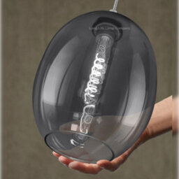 Long Life Lamps Company Modern Vintage Oval Glass Ceiling Pendant Light M0197 - thumbnail 5