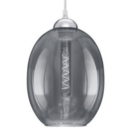 Long Life Lamps Company Modern Vintage Oval Glass Ceiling Pendant Light M0197 - thumbnail 1