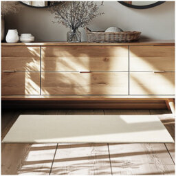 Tectake Rug Zonelle Short Pile And Ultra-Soft Carpet In Rectangular Or Round Design 60 X 110 Cm - Beige - thumbnail 1