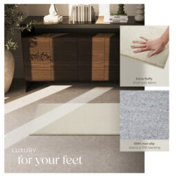Tectake Rug Zonelle Short Pile And Ultra-Soft Carpet In Rectangular Or Round Design 60 X 110 Cm - Beige - thumbnail 4