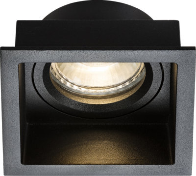 Luminosa Lighting Luminosa Knightsbridge Dipa Single Fixed Square Anti-Glare Downlight Black - Dia1Fsb - image 1