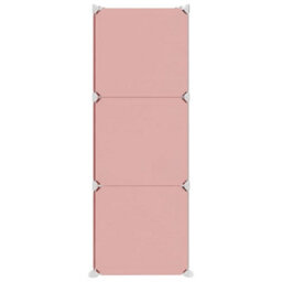 Walplus Cube Storage Cabinet For Kids With 6 Cubes Pink Pp - thumbnail 4