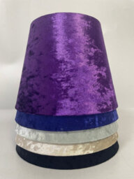 Modern Velvet Tapered Lampshade Navy Fabric Shade For Ceiling Pendant Or Table Lamp 9 Inch - thumbnail 6