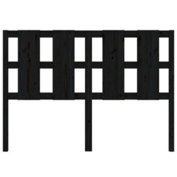 Walplus Bed Headboard Black 145.5X4X100 Cm Solid Wood Pine - thumbnail 4