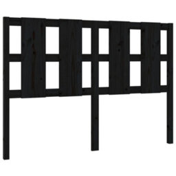 Walplus Bed Headboard Black 145.5X4X100 Cm Solid Wood Pine - thumbnail 2
