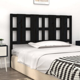 Walplus Bed Headboard Black 145.5X4X100 Cm Solid Wood Pine - thumbnail 3