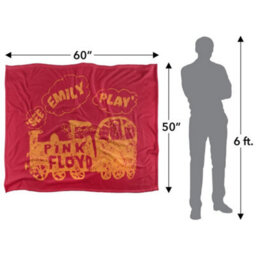 Pink Floyd See Emily Play Silky Supersoft Blanket Pink/yellow (One Size) - thumbnail 3