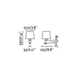 Luminosa Lighting Luminosa Room 1 Light Indoor Wall Light Reading Lamp White, Satin Nickel, E27 - thumbnail 3