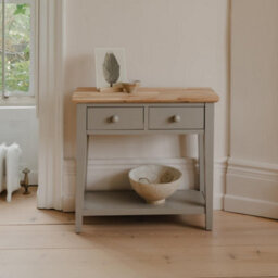 Statement Furniture Florence Console Table With 2 Drawers - Dove Grey