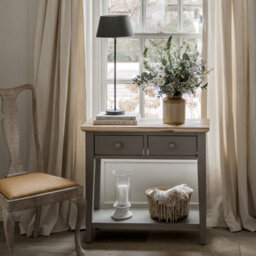Statement Furniture Florence Console Table With 2 Drawers - Dove Grey - thumbnail 2