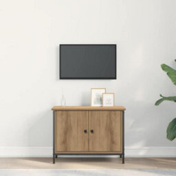 Berkfield Modern Tv Stand Artisan Oak Particle Board 60 X 35 X 45 Cm Tv Stand - thumbnail 4