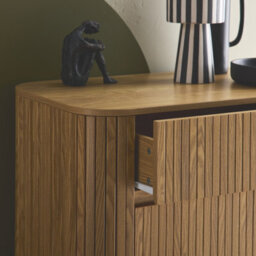 Sweeek - Grooved Decor Chest 4 Drawers Natural 80X45X100 Cm - Legacy - thumbnail 6