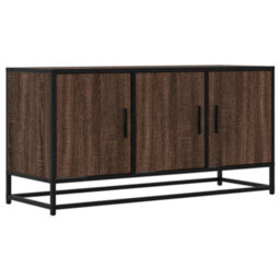 Berkfield Industrial Tv Cabinet Brown Oak 100X35X50 Cm Engineered Wood And Metal - thumbnail 1