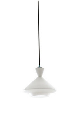Luminosa Lighting Luminosa Sugar Dome Pendant Ceiling Light White Black 20X17.4Cm