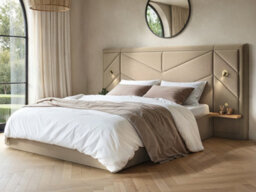 Flair Alice Hotel Ottoman Bed With Usb Gold Lights Beige Velvet Double - thumbnail 1