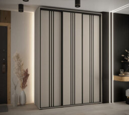 Arte Elegant Dakota Vi Sliding Door Wardrobe 1700mm - Modern Storage Solution With Three Doors, Hanging Rails, Shelves H2350mm D600mm - thumbnail 2