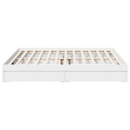 Berkfield Bed Frame With Drawers Without Mattress White 180X200 Cm Super King - thumbnail 5