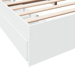 Berkfield Bed Frame With Drawers Without Mattress White 180X200 Cm Super King - thumbnail 8