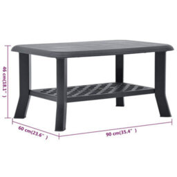Berkfield Durable Coffee Table Anthracite 90X60X46 Cm Plastic - thumbnail 7