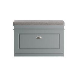 Sobuy Shoe Cabinet With Flip Drawer Load Capacity 150 Kg 29.5X9.4X20.1 Inch Fsr82-L-Hg - Gray - thumbnail 1