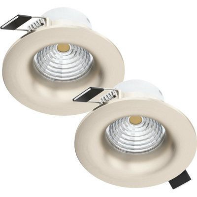 2-Pack Satin Nickel Led Downlights For Wall And Ceiling - Modern 6W Spotlight - image 1